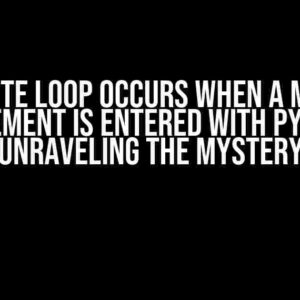 Infinite Loop Occurs When a Merge Statement is Entered with Pyodbc: Unraveling the Mystery