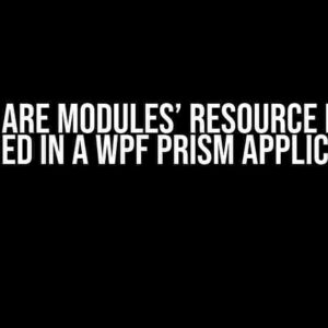 Why are Modules’ Resource Files Required in a WPF PRISM Application?